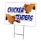 Signmission Chicken Tenders Yard Sign & Stake outdoor plastic coroplast window, C-1216-DS-Chicken Tenders C-1216-DS-Chicken Tenders - alternate 1